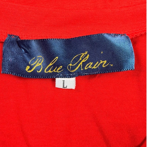 Blue Rain Red V Neck T Shirt Georgia Bulldogs UGA Sequin Logo Women's Large NWOT - Picture 5 of 8